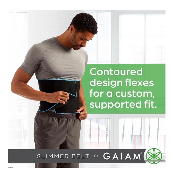 NWT-Gaiam Unisex Design Waist Trimmer Slimmer Belt Sweat Band - Picture 3 of 11